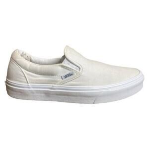 Vans Women’s Classic Canvas White Slip On Casual Sneakers Size 7